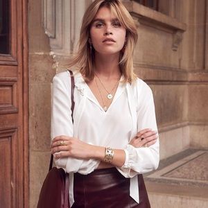 New with tags Blouse Mathilda color Ecru size 44 EU